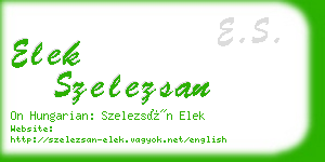 elek szelezsan business card